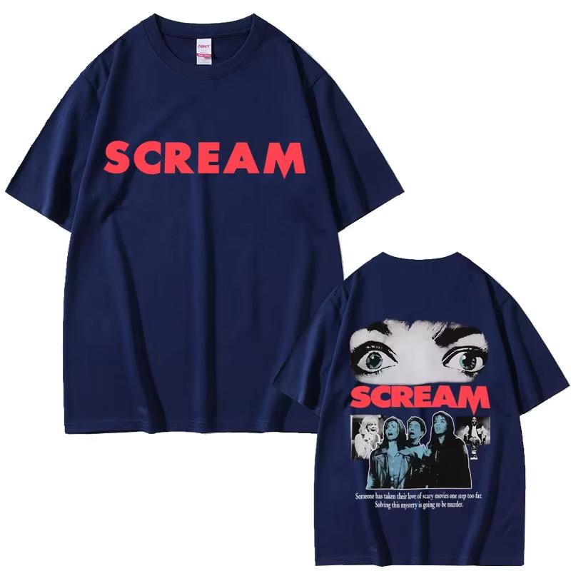 2026 Classic 90s Horror Movie Scream Tshirt Billy Loomis We All Go A Little Mad Billy T Shirts Men Women Vintage Tshirts