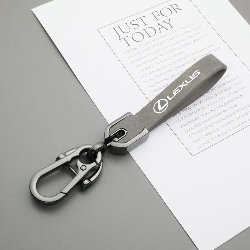 PEOB7 Car Stickers For Lexus RX330 RX300 SC300 NX UX IS200T RX200T NX300 LS400 RX270 New Genuine Leather Car Styling Emblem Keychain K