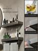 Stainless Steel Wall-mounted Bath rack No Perforated Towel Storage Rack Grey Bathroom Accessories Household Items
