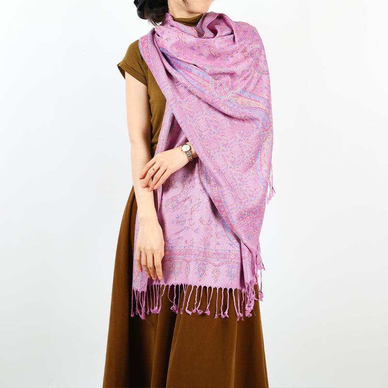 Autumn and Winter Retro Cape Shawl Bohemian Light Luxury Long Scarf Women's Scarf Accessories