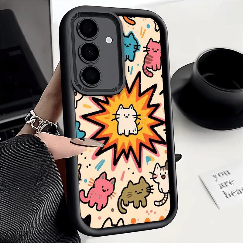 Phone Case for Samsung Galaxy A17 A16 A15 A14 A13 Cartoon Cute Cats Theme A56 A36 A26 A55 A35 A25 A54 A34 A24 A53 A33 A23 A07 A0
