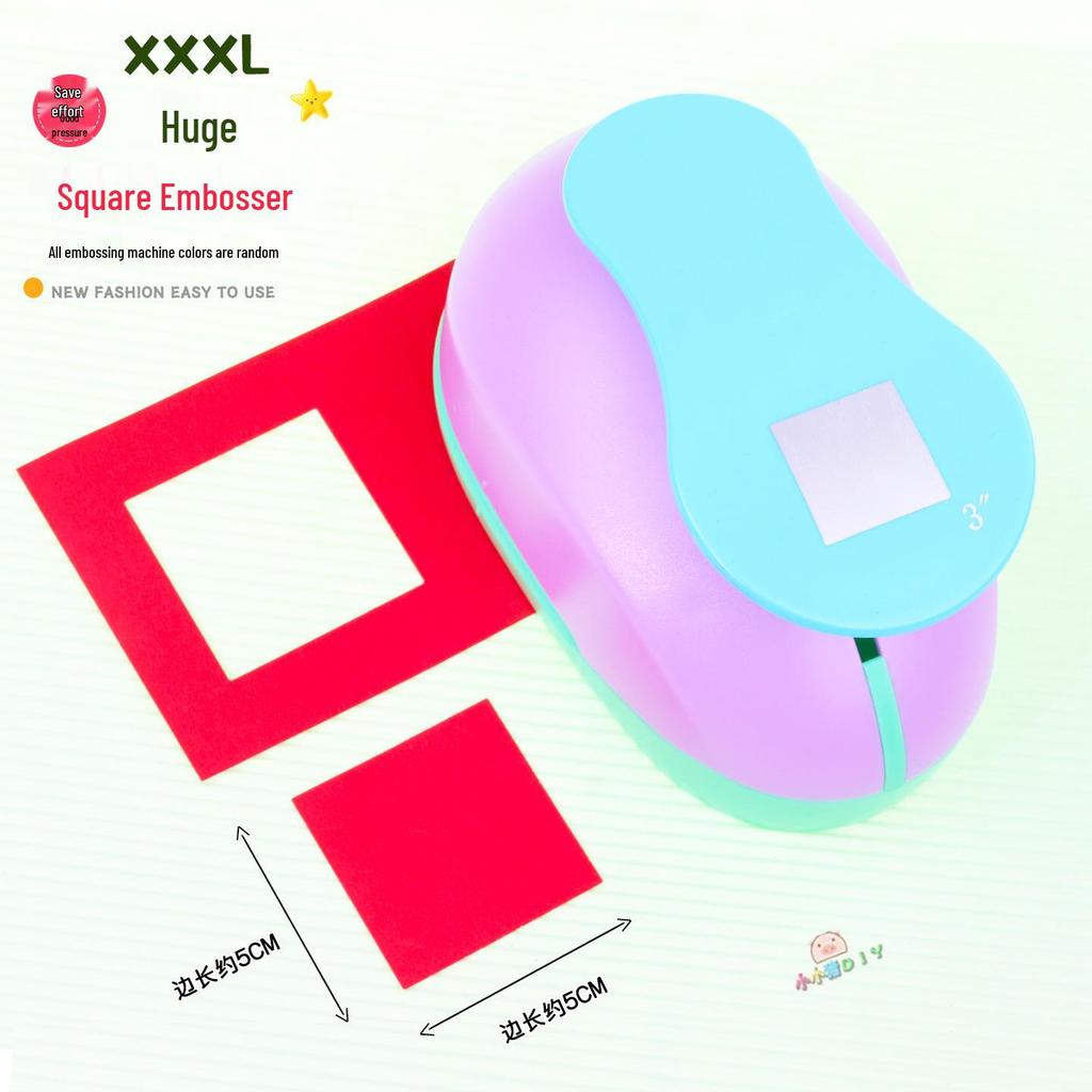 Square Punch Labor-Saving Embossing Device for Scrapbooks: Wave Square Flower Stamp Frame Machine