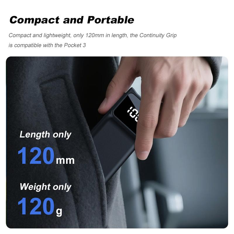 For DJI Osmo Pocket 3 5000mAh Battery Handheld Power Bank Hand Grip for Osmo Pocket 3 Accessorie