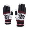 New Knitted Wool Snowflake Gloves Men and Women Autumn and Winter Warm Christmas Magic Gloves Adult