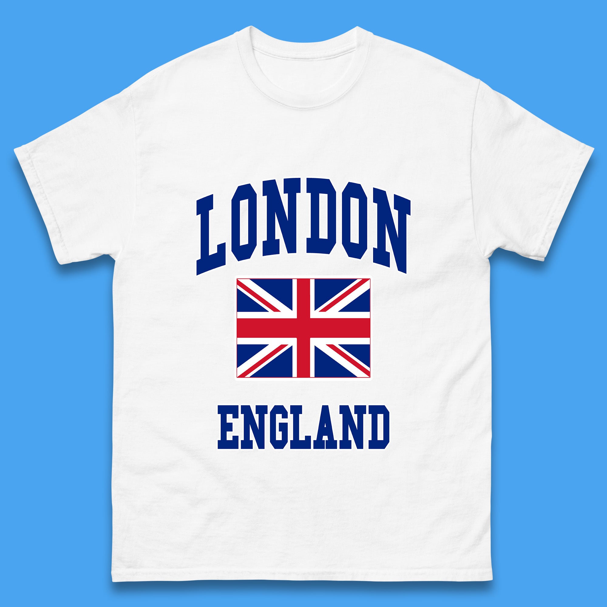 Лондон Англия Флаг Великобритания Соединенное Королевство UK Юнион Джек Сувенир Британский флаг Мужская футболка Топ 3XL