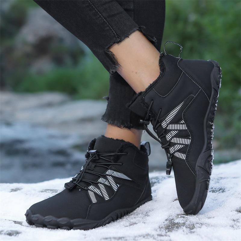 Schneestiefel für Herren, Wintersport, Outdoor, Herren-Baumwollschuhe, wasserdicht und rutschfest, Fünf-Finger-Schuhe, Plüsch- und dicke Baumwollschuhe für Damen