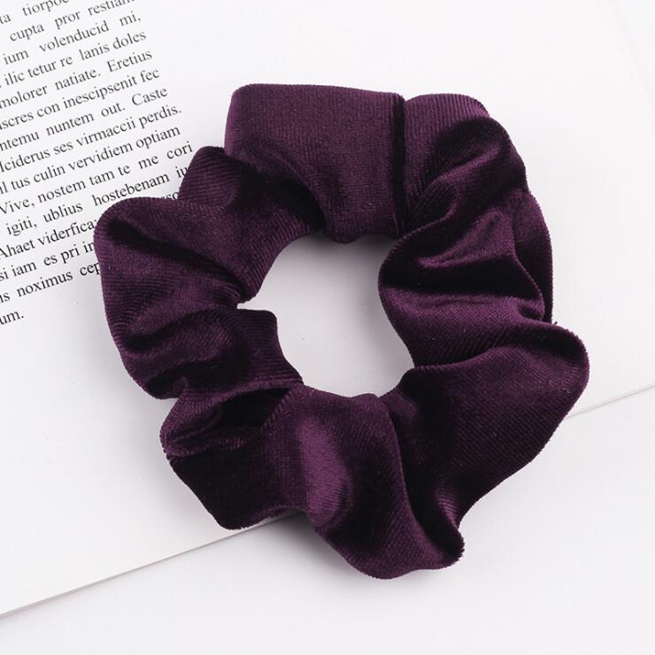 Elegant Velvet Hair Ring Scrunchie Women Girls Elastic Hair Rubber Bands Gum Accessories Tie Hair Rope Ponytail Holder Headdress