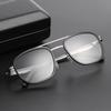 Vintage Double-Bridge Ultra-light Glasses ALL Stainless Steel Square Eyeglass for Women Men Acetate Retro Optical Eyewear