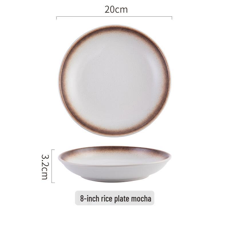 Ru Han Japanese Ceramic Deep Round Plate