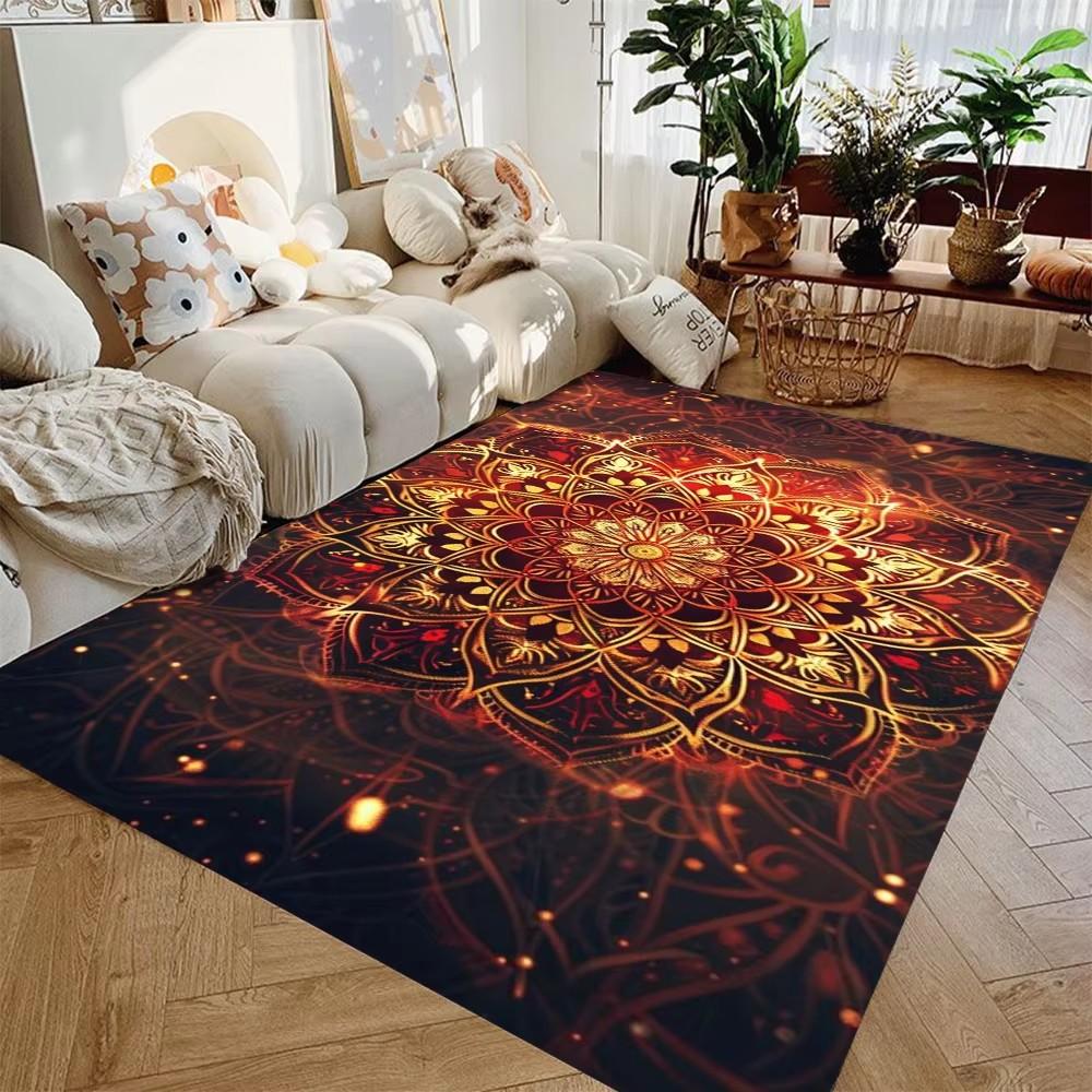 Colorful Mandala Area Rug Carpet Non-slip Large Hallway Door Step Mat Bathmat for Living Room Bedroom Entrance Home Decoration