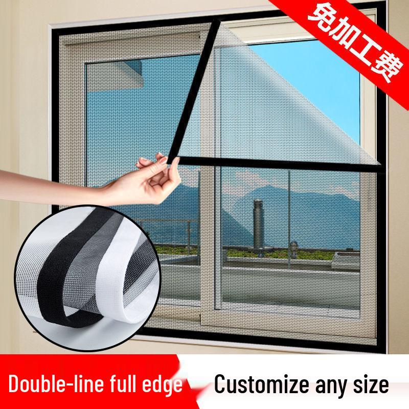 Custom Self-Adhesive Mosquito-Proof Screen Mesh with Removable Edging