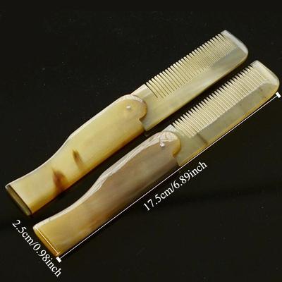 Foldable Horn Comb Pocket Comb, A Massage Styling Tool for Hair Design, Portable Hair Care Tool, Horn Comb.