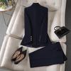 Women's Professional Suit Set: Elegant Spring/Autumn Attire for College Interviews & Hotel Manager Uniform.
