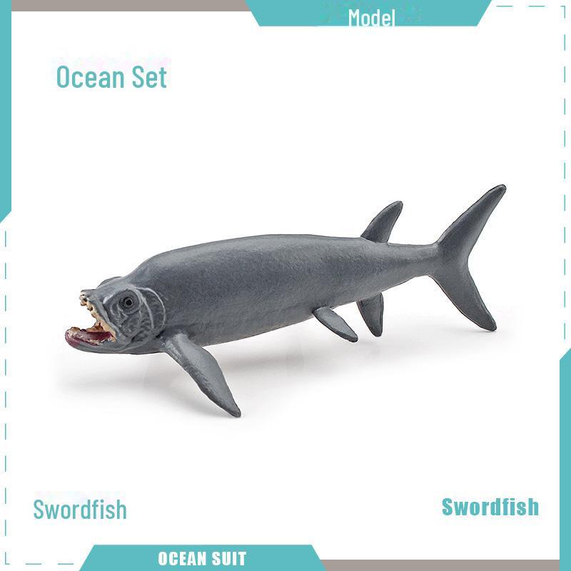 Marine Animal Model Set: Shark, Turtle, Dolphin, Whale, Penguin, Crab, and Seabed Creatures