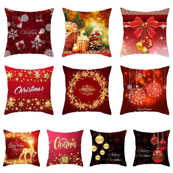 

Чехол на подушку Xmas Element, полиэстер, односторонняя наволочка с односторонним принтом Merry Christmas для ежедневного использования