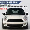 PIT66 Front Grille Hood Molding Trim Moulding, Compatible with 2007-2015 Mini Cooper R55 R56 R58 R59 (NOT fit S) Black #51132751040#MC1235100