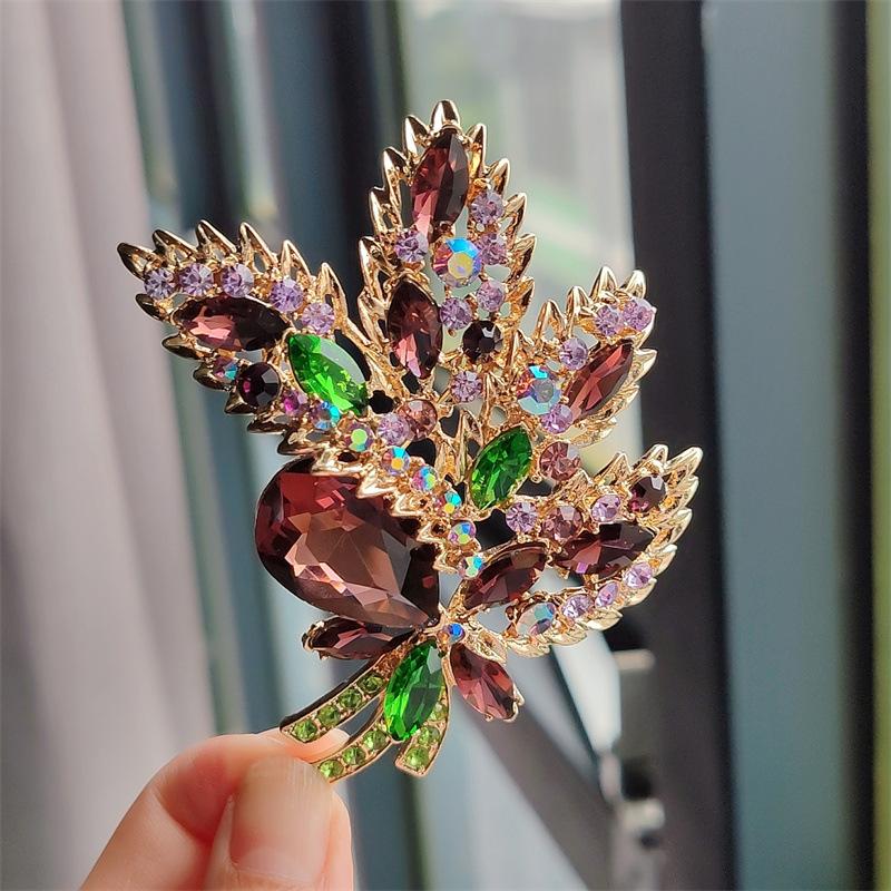 Broche en verre cristal haut de gamme, corsage de fleurs personnalisé, pendentif multifonction, accessoires vestimentaires
