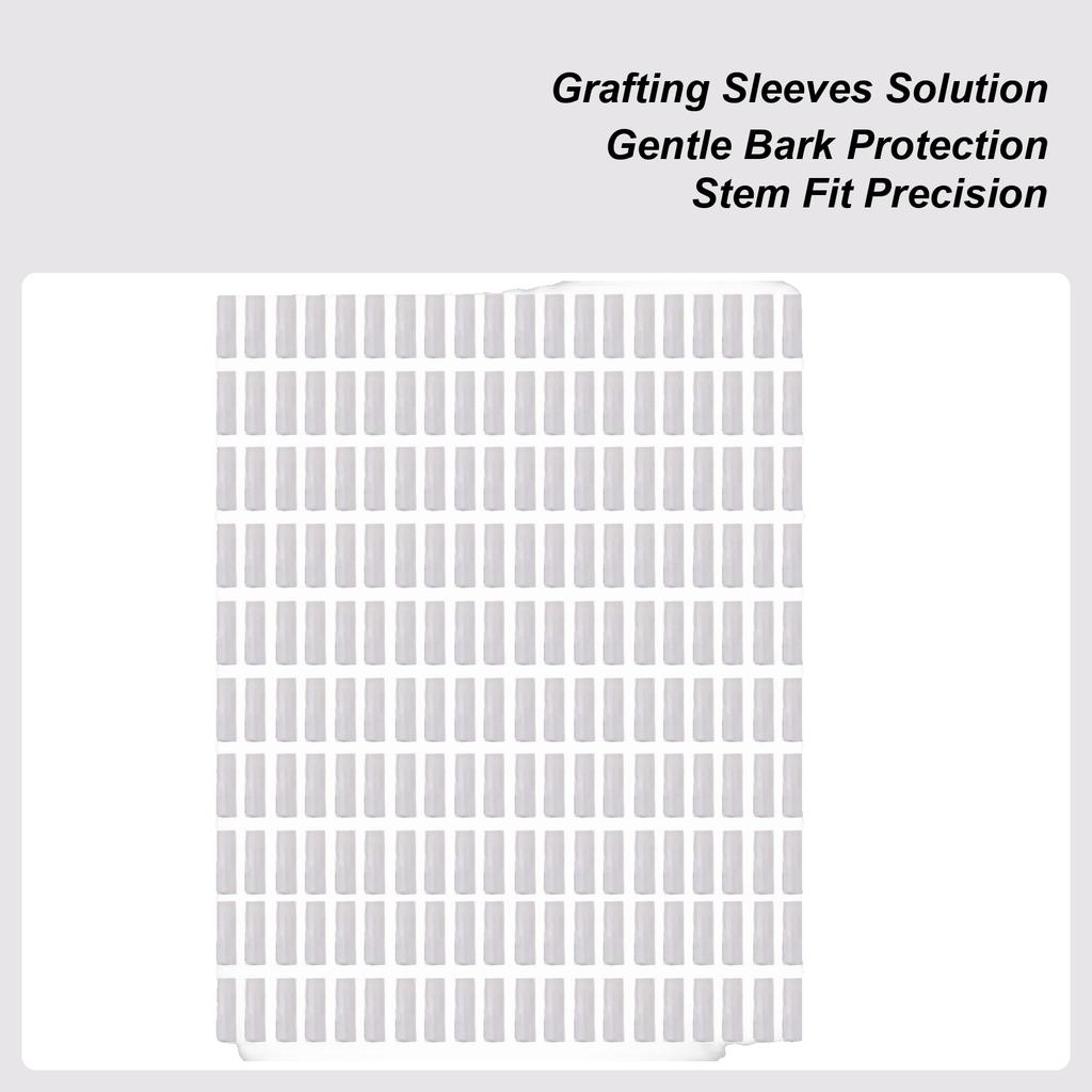200pcs Fruit Tree Silicone Grafting Sleeve 3-10mm Size Grafting Sleeve Moisture Plant Trunk Grafting Wrapping Sleeves