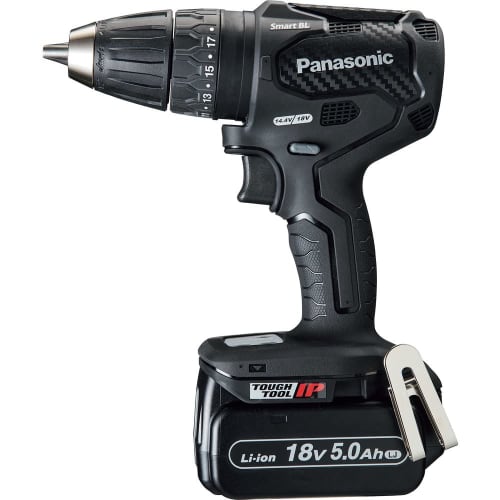 Panasonic Drill Driver with Charging Vibration Function 18V 5.0Ah Battery Pack x 2/Charger/Large Storage Case Included Dual (14.4V/18V) Smart BL Tap M