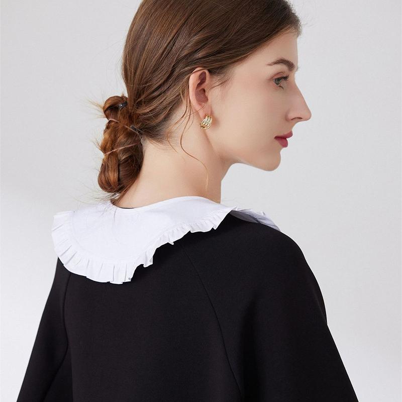 Perfect Match Shirt Sweater Neck Collar Detachable False Collar Universal White Cape Ruffled Shawl Wrap Scarf Decorative Accessory