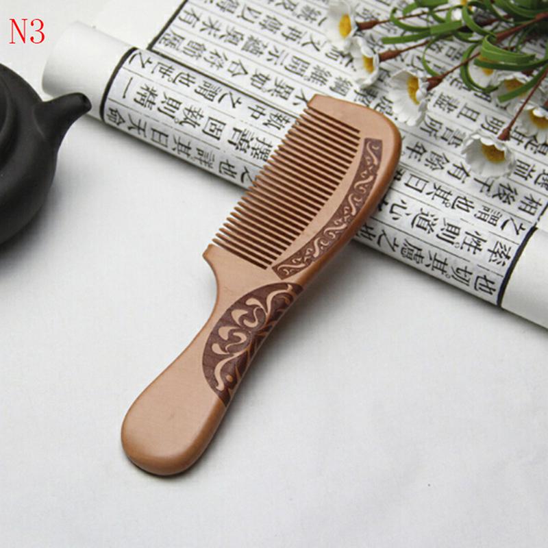 Natural Sandalwood Comb Scalp Massage Relax Airbag Brush Head Blood Circulation Smooth Hair Anti Static Wooden Massage