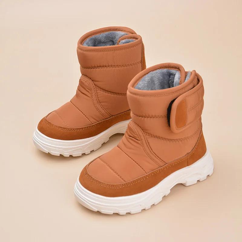 Hot Selling Kids Snow Boot Winter New Warm Girl Boot with Plush Cotton Shoe Soft Sole Girls' Shoes Winter Baby Boys Cotton Boots