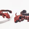3D Printed Dragon Toy Articulated Dragon Figurine with Movable Joints Stress Relief Fidget Dragon Toy for Students Office Workers