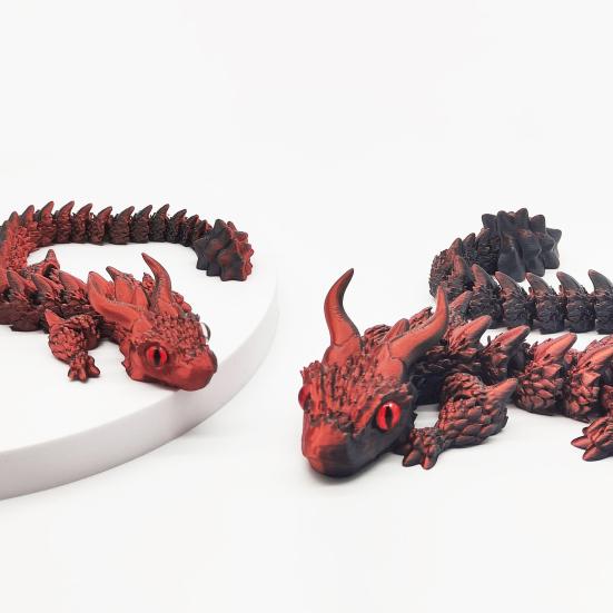 3D Printed Dragon Toy Articulated Dragon Figurine with Movable Joints Stress Relief Fidget Dragon Toy for Students Office Workers