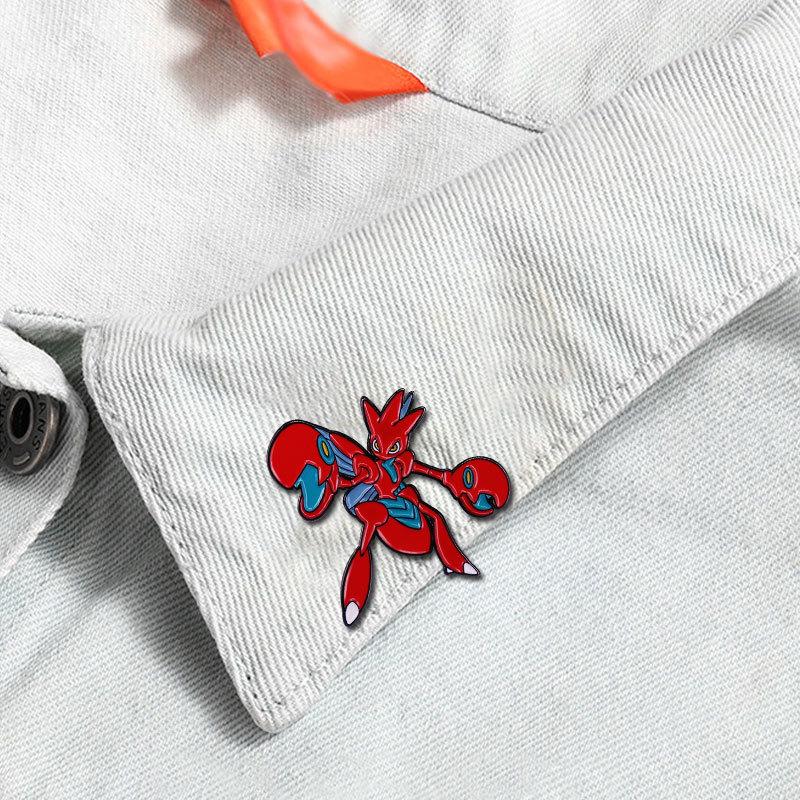 Scizor Anime Lapel Pins Backpack Jeans Enamel Brooch Pin Women Fashion Jewelry Gifts Kawaii Mantis Cartoon Badges