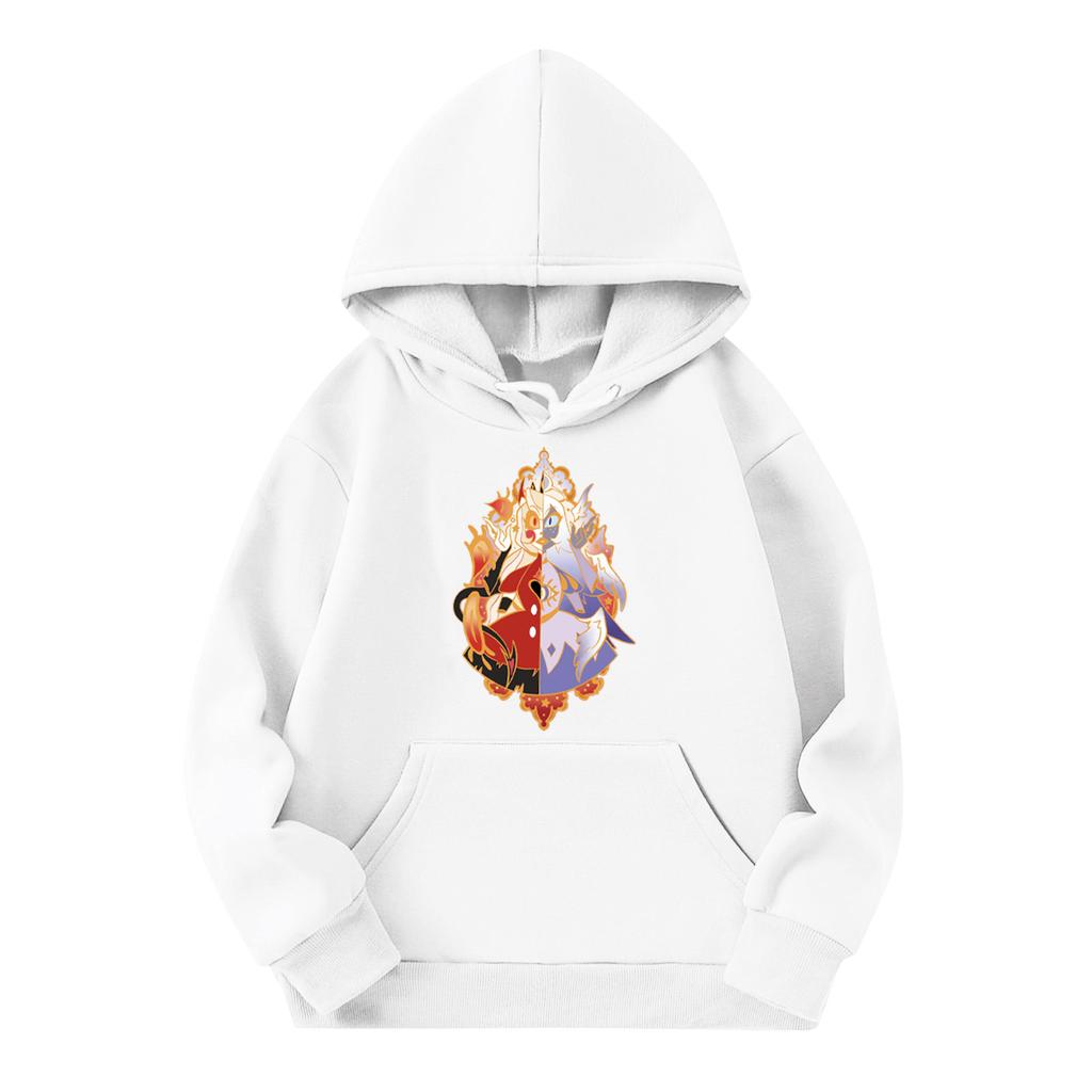 Child Fashion Lightweight Long Sleeve Pullover With Pockets Print Hoodie