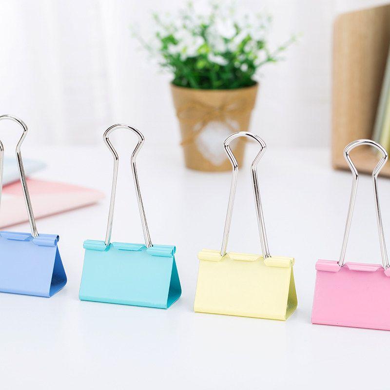 Deli Colorful Long Tail Clip Ticket Holder Medium 8554es Binder Clip Folder Exam Ticket Clips Binder Clip Iron Clip