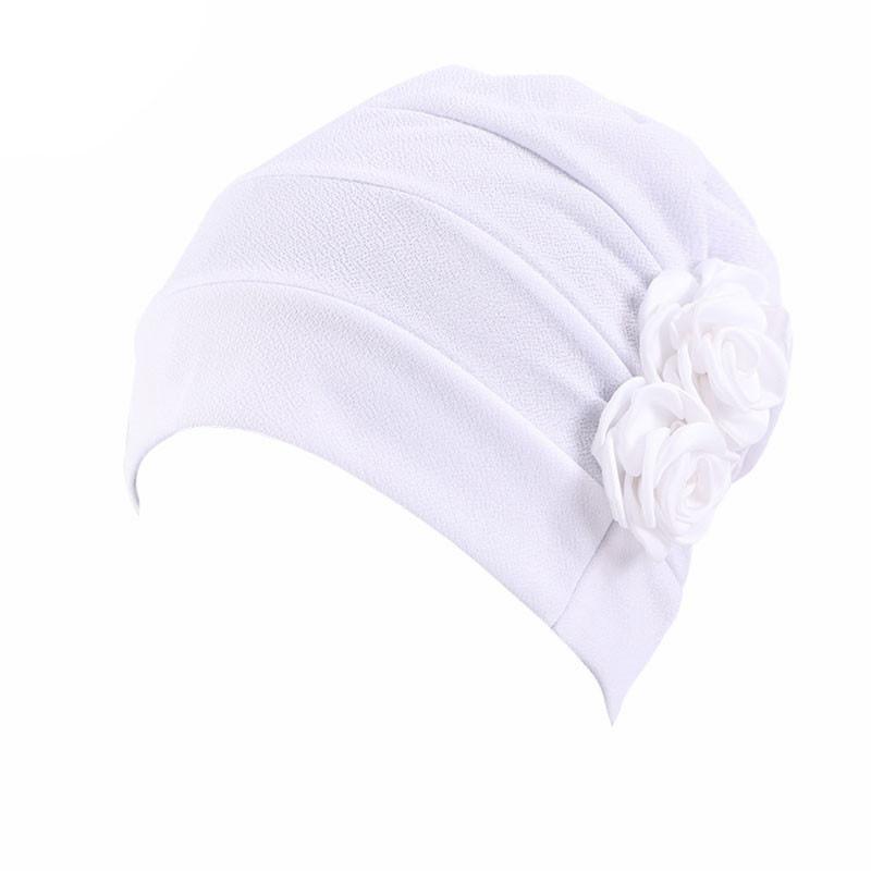 

Жіноча хіміотерапія Мусульманська шапка Дитяча шапка Етнічна шапка Еластична модна голова 58cm білий