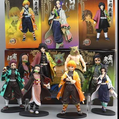 S Figúrka Demon Slayer Kimetsu no Yaiba Kamado Tanjirou Akčná figúrka Agatsuma Zenitsu Nezuko Bojovník PVC Model Hračky