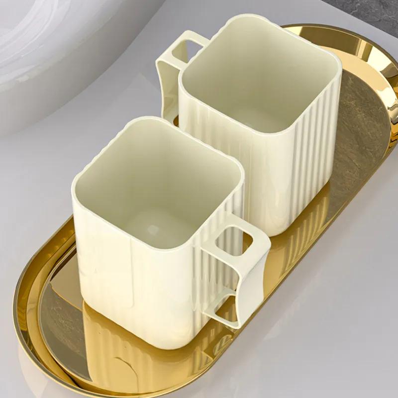 New Design High Beauty Toothbrush Cups For Home Couples Milk White Toothbrush Cups Toilet Cups Children'S Teeth Cups Toothbridge Cups Storage Cups