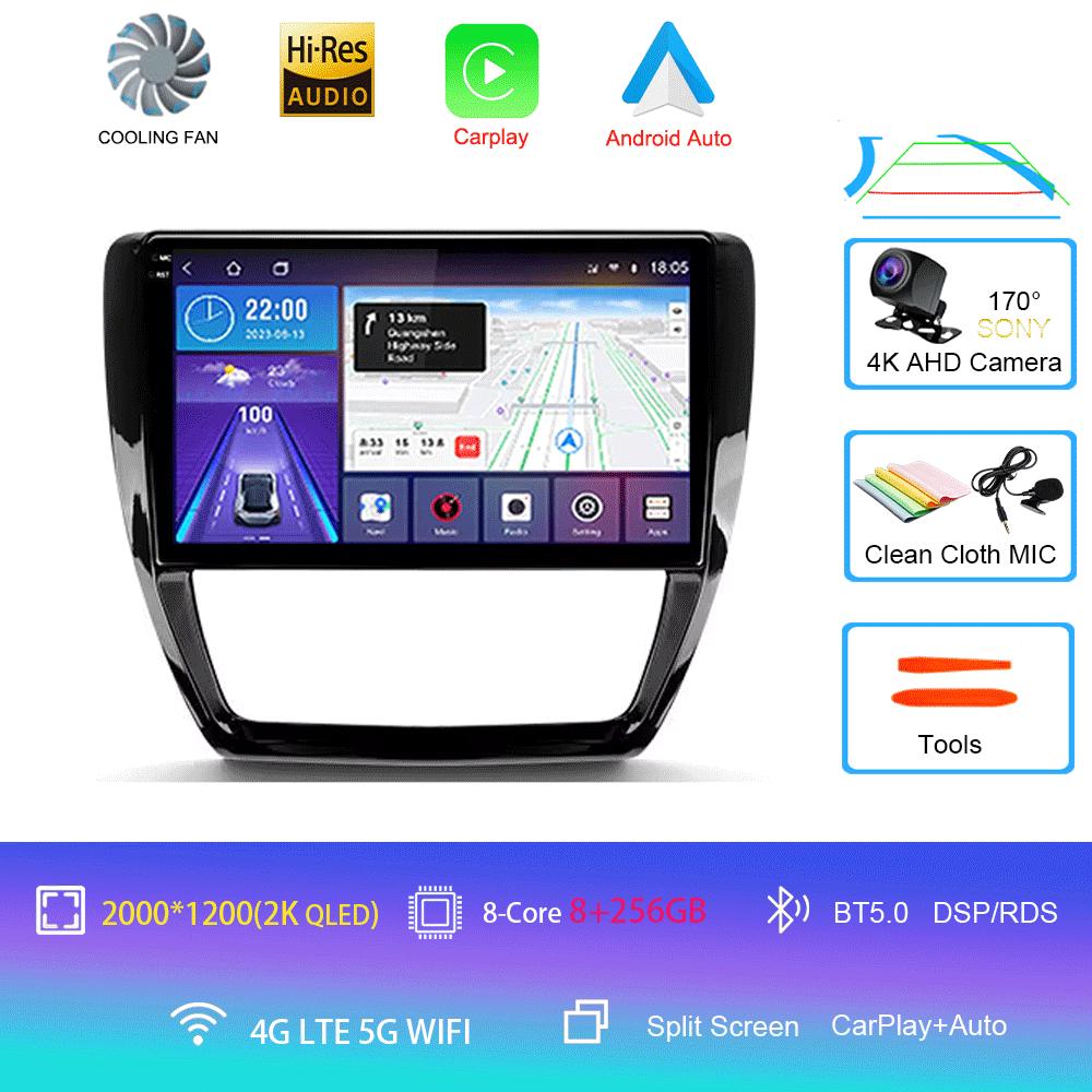 For Volkswagen VW Sagitar Jetta 6 Bora 2011-2018 Car Radio Android 14 Navigation GPS Multimedia Player Stereo WiFi+4G Carplay BT