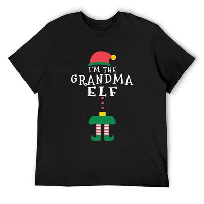 I'm The Grandma Elf T-Shirt Anime Stuff Designer Shirts Sweat Valentines Clothes Cotton T Shirt Men
