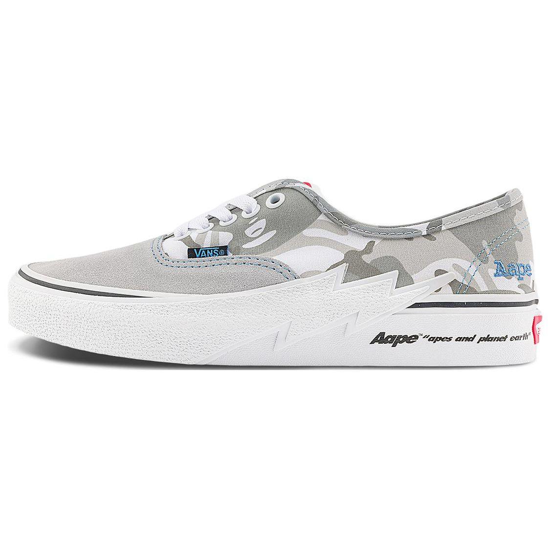 Vans Authentic Bolt AAPE Collaboration Unisex Grey Camo Blue VN000BWCY31 35