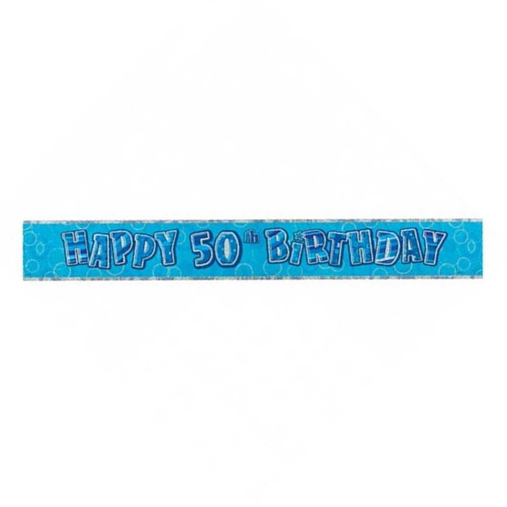 Unique Party Happy 50th Birthday Foil Banner
