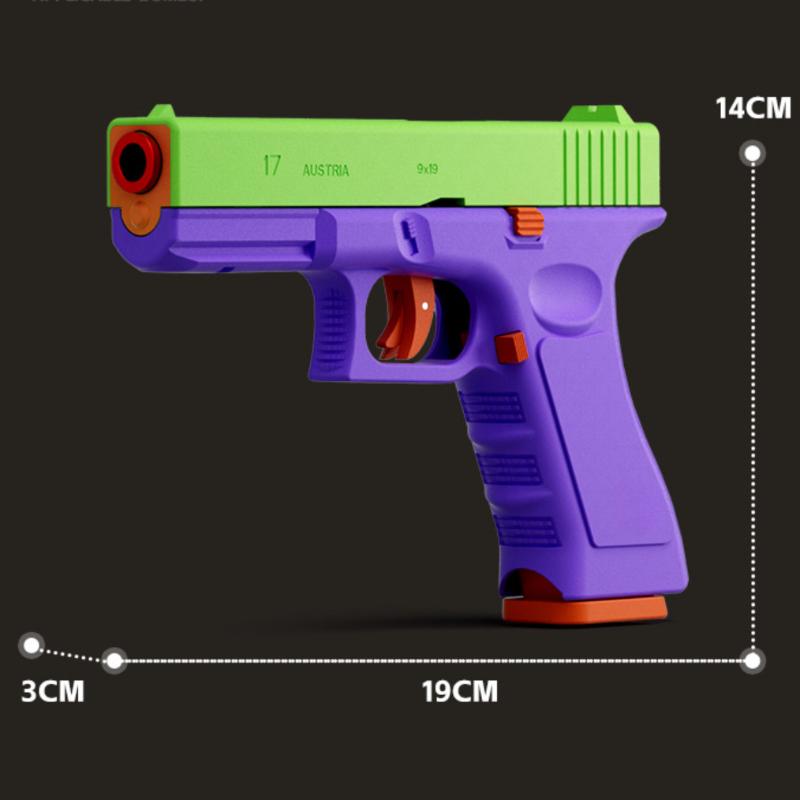 Laser Shell Ejection Version  G17 Dual-modeAutomatic Shooting Radish Gun Soft Bullet Pistol Toy Gun CS Weapons for Kids