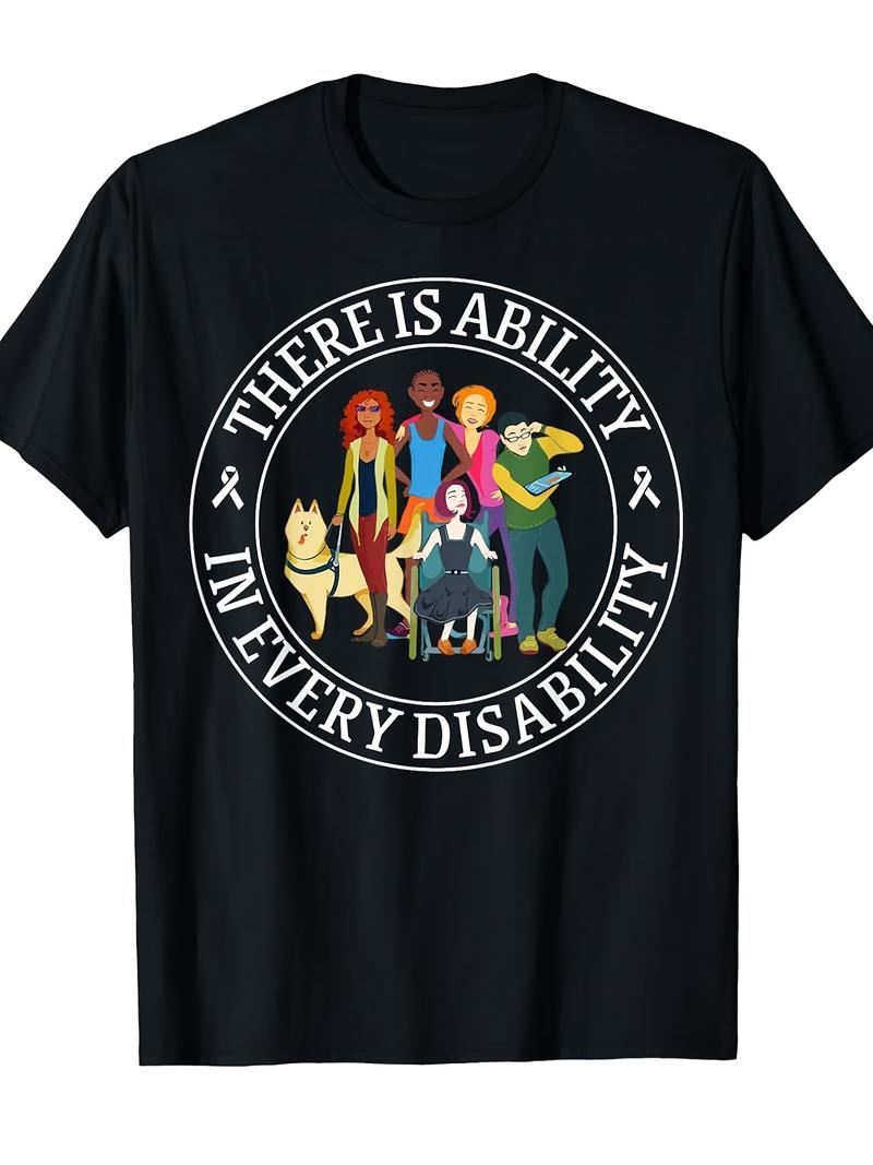 Vintage Graphic 100 Cotton TShirt There Is Ability In Every Disability Diversity And Inclusion Summer l