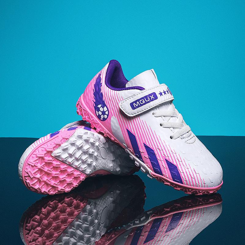 Boys' shoes autumn new girls' children's leather football shoes medium older boys and girls Velcro non-slip sneakers