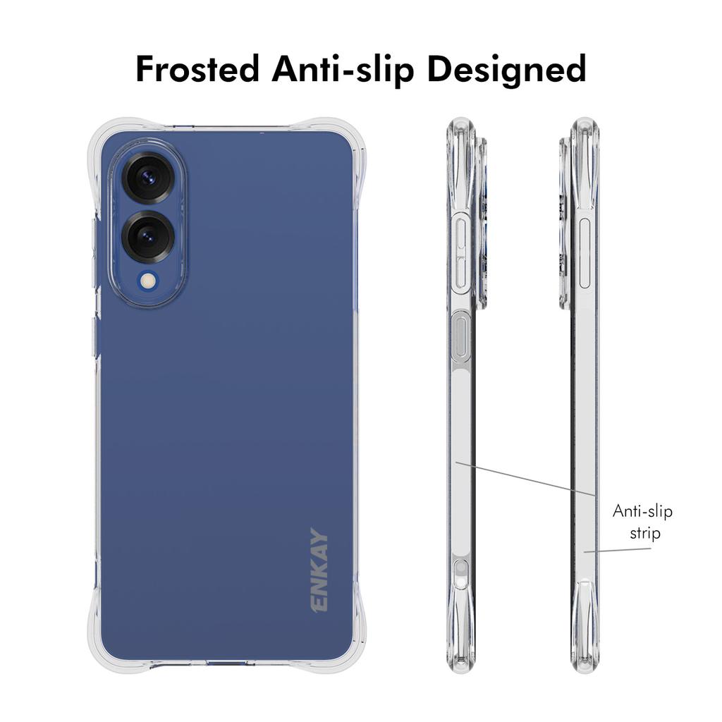 For Samsung Galaxy S25 Edge Clear Phone Case ENKAY HAT PRINCE Shockproof Anti-slip TPU Cover