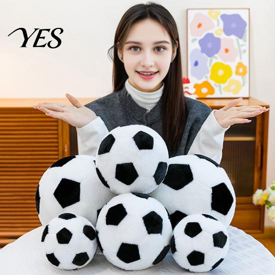 World Mug Football Plush Toy Soccer Toy, Shaped Stuffed Animal, Soft Hug Pillow Comfortable Fabric for Sports Fans, Game Day Gift Kids Boys