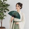 Bambusrahmen Faltbarer Handfächer Pfingstrosenblüten Tanzfächer Sanftes Design Retro Handfächer Geschenkidee