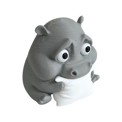 Estatueta de Hipopótamo Decorativa para Mesa de Estudo