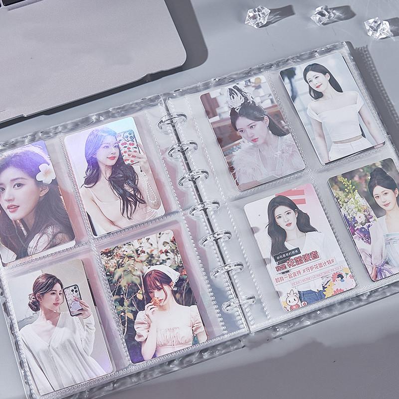 10/20 Pcs 3 Inch Idol Card Kpop Photocard Sleeves 4 Grids 6 Ring A5 Photo Album Binder Refill Inner Sheet