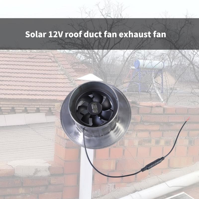 Wentylator wyciągowy solarny 12V Mini wentylator Zasilany panelem słonecznym Wentylator wyciągi powietrza Na dach Wentylator nawiewno-wywiewny do domu Wyciąg powietrza