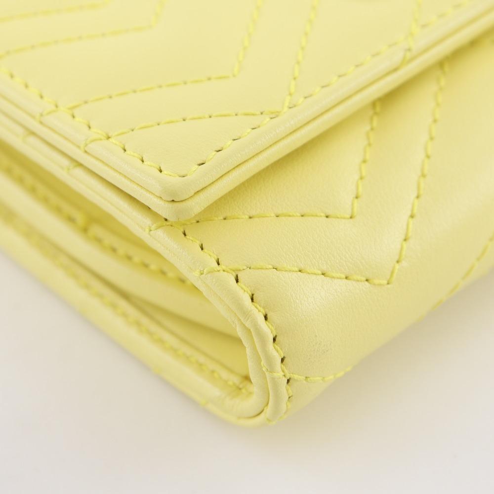 Gucci Peněženka GG Marmont Skládací peněženka 598629 kůže Dámská Použitá