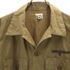 A BATHING APE Back print Long sleeve Military shirt L Olive Men's Used