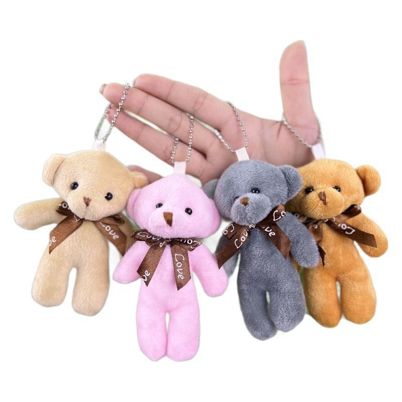 Short Delightful Soft Fur Bear Plush Keyring Perfect For Couples And Gifts Adorable